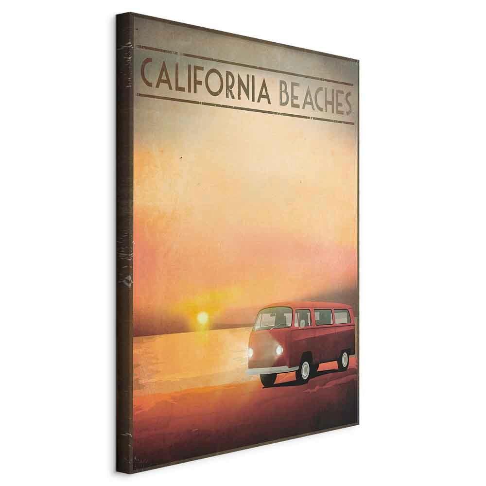 Slika Na Platnu California Beaches - večbarvno, Basics, tekstil/leseni material (40/60/1,2cm) - artgeist