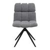 STOEL MALU - Grijs/Zwart, Modern, Textiel/Metaal (53/68/83cm) - Bessagi Home