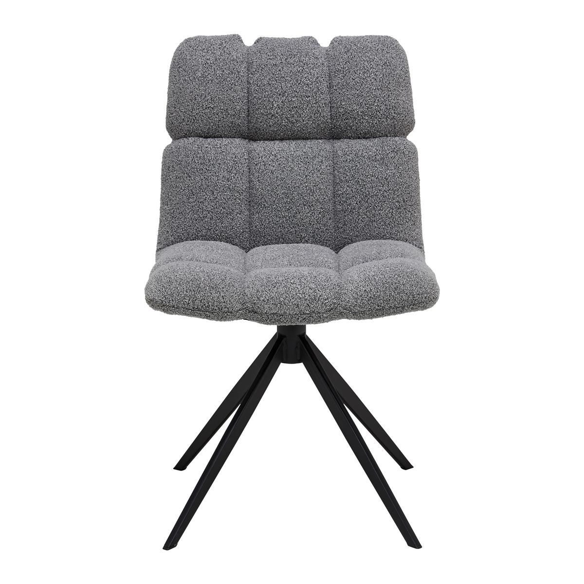 KRZESŁO MALU - czarny/szary, Modern, metal/tkanina (53/68/83cm) - Bessagi Home