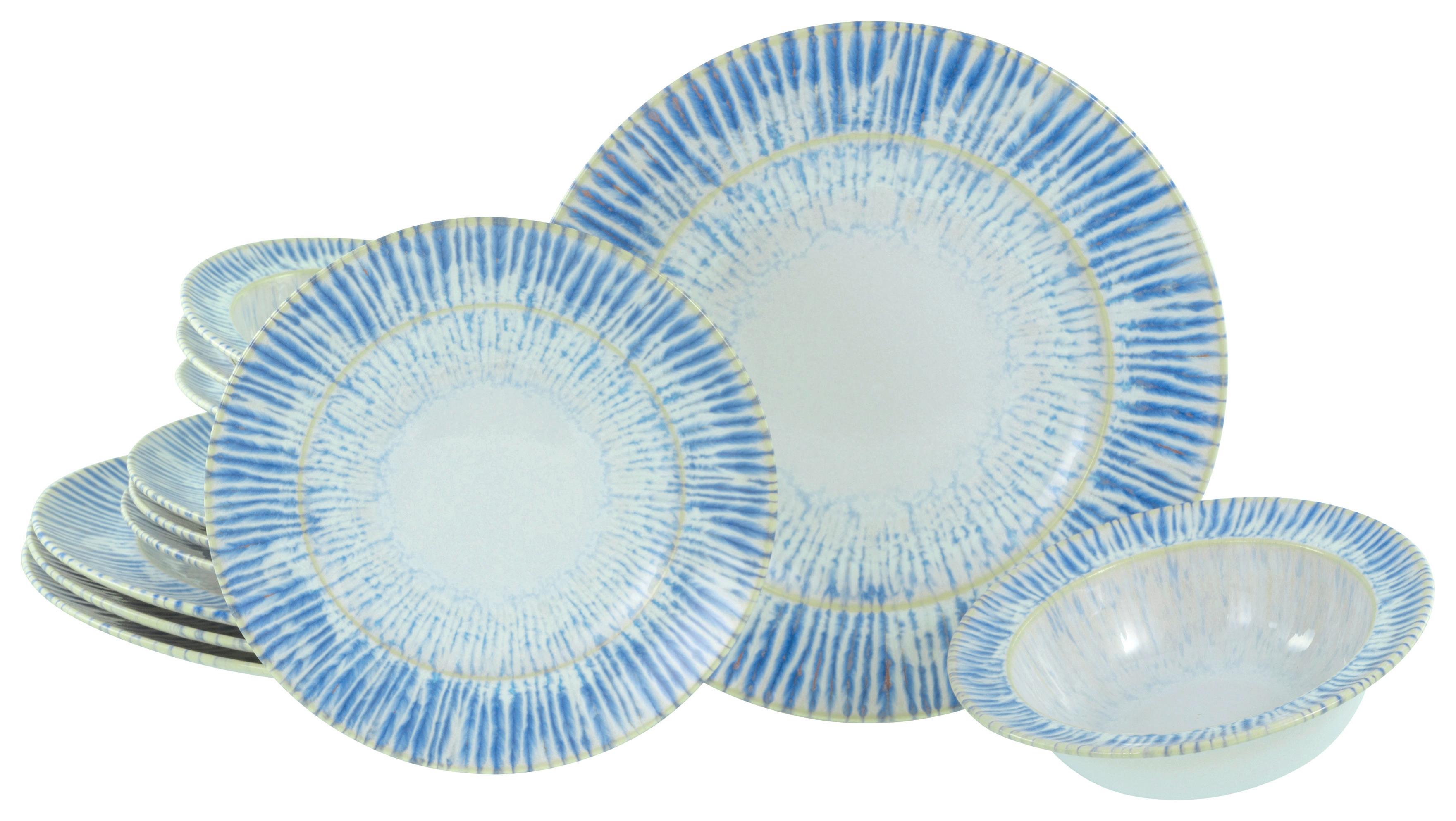 Jedilni Servis Rondo Summertime, 12-Delni - svetlo modra/bela, Design, keramika - Creatable