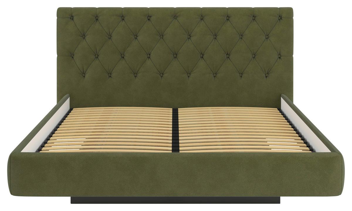 Tapecirani Krevet Pedro - zelena/crna, Moderno, drvni materijal/metal (160/200cm) - Mömax