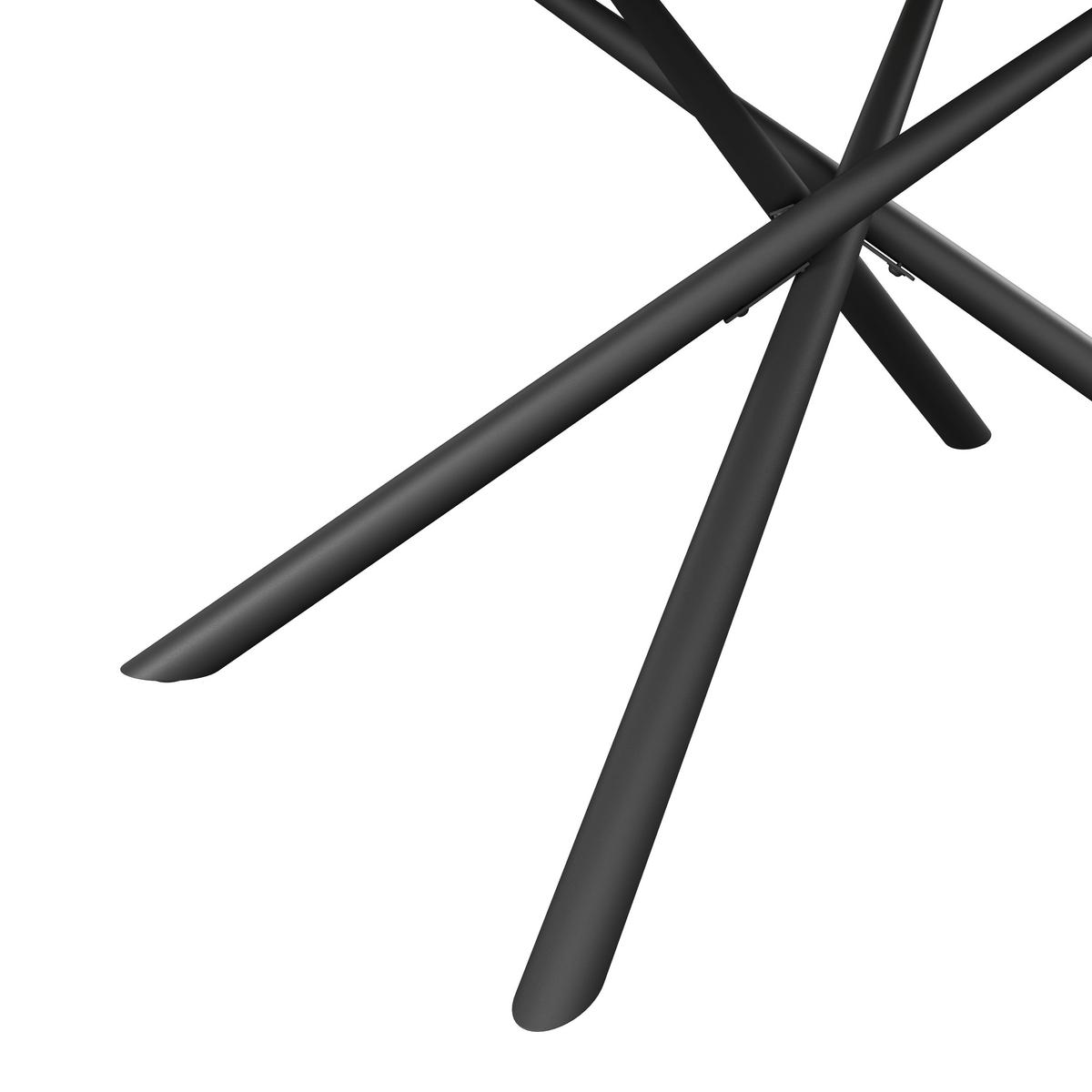 Jedilna Miza Mailand 140, Keramika - črna/bela, Moderno, kovina/keramika (140/75/90cm)