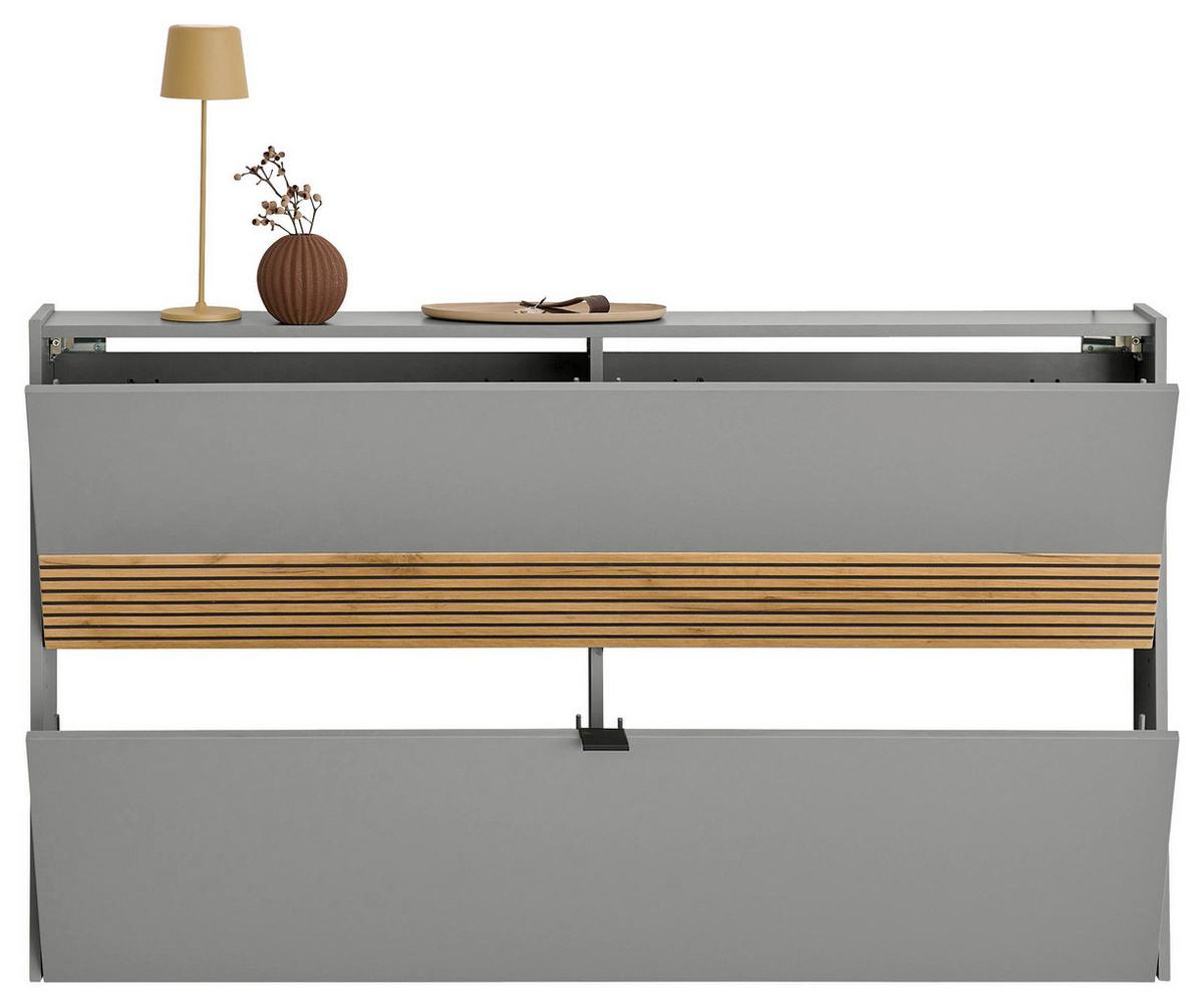 PRZEDPOKÓJ RIO - kolor dębowy/kolor grafitowy, Design, materiał drewnopochodny/szkło (140/200/18cm) - Voleo
