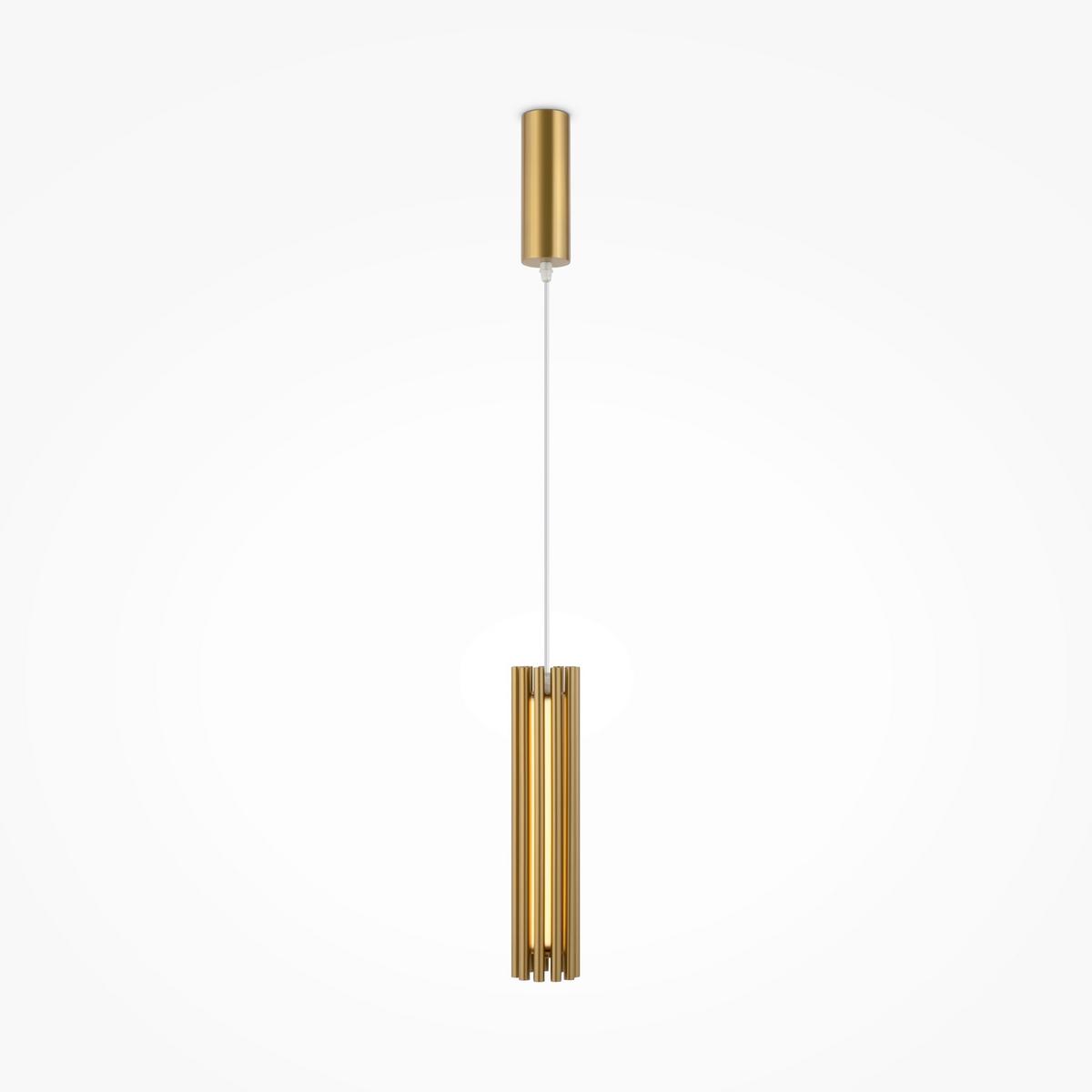 Pendelleuchte Sonata Messingfarben max. 12 Watt - Messingfarben/Goldfarben, Trend, Kunststoff/Metall (8,1/36cm) - MAYTONI