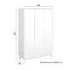 GARDEROB MARLO - vit, Modern, trämaterial/trä (148/223/60cm) - Bessagi Home
