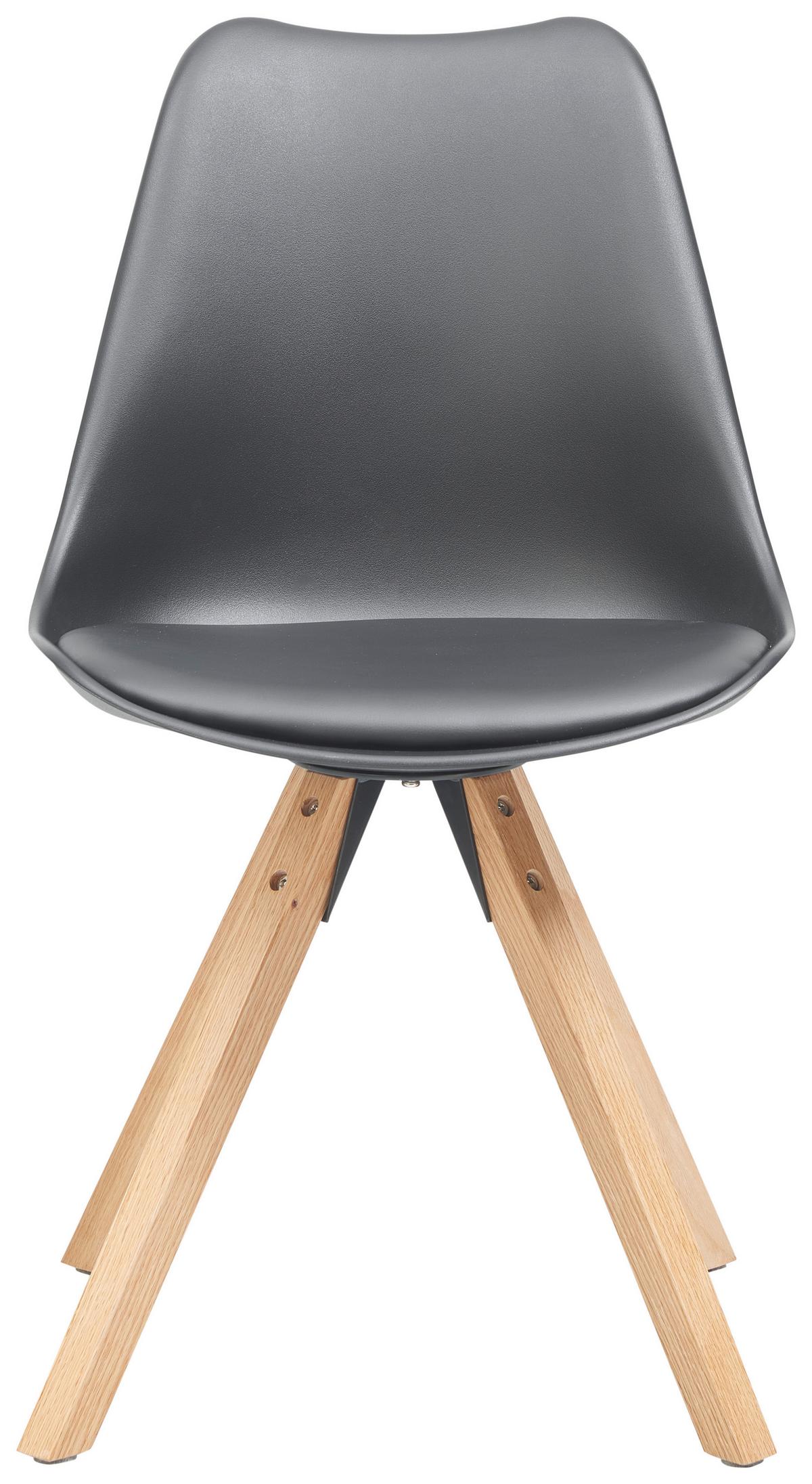 KRZESŁO VILNIUS - kolor naturalny/czarny, Lifestyle, tworzywo sztuczne/drewno (48,5/84/55cm) - MID.YOU