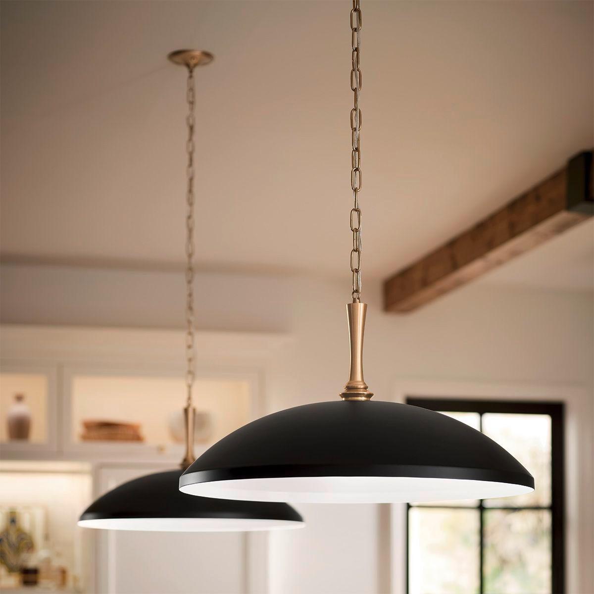 Függőlámpa Kl-Delarosa-P-Bk - Pezsgő/fekete, Konventionell, fém (225.9/33/50.8cm) - Elstead Lighting