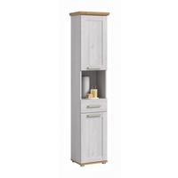 Hochschrank Verona Lärchenfarben/Eiche Artisan - Silberfarben/Lärchefarben, Trend, Holzwerkstoff/Kunststoff (39/187/34cm) - MID.YOU
