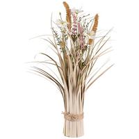 Plantă decorativă Grasbusch I - alb, Konventionell, plastic (48cm) - Modern Living