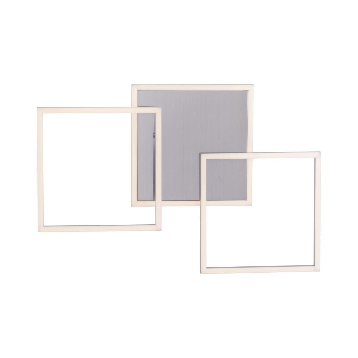 LED-Deckenleuchte Iven max. 21 Watt - Silberfarben, Basics, Kunststoff/Metall (75/45/7,3cm)