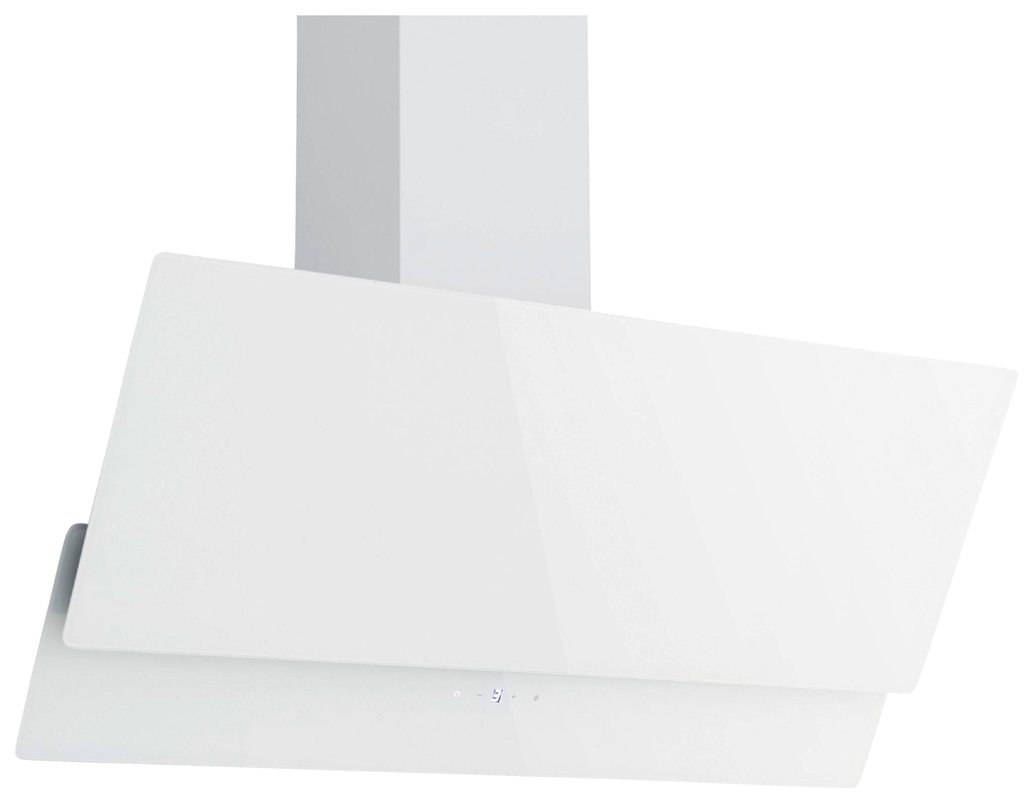 DUNSTABZUGSHAUBE RESPEKTA NIKA 90 CM - Weiß, Trend, Glas/Metall (89,5/34,5-109,5/38,5cm) - Respekta