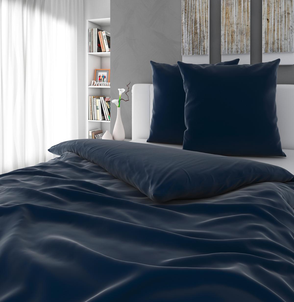 POŚCIEL SEGESTA - ciemnoniebieski, Modern, tkanina (200/200cm) - Novel