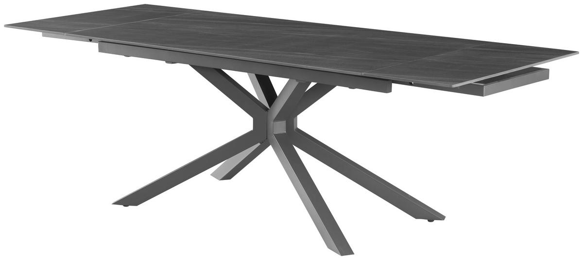 Jedilna Miza Lorenzo, Keramika, 160-240x90 - temno siva/siva, Konvencionalno, kovina/keramika (160-240/75/90cm) - MID.YOU