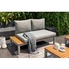 LOUNGEGARNITUR JULIAN 1 - Hellgrau, MODERN, Holz/Metall (138,2/73/76,6cm) - Mömax