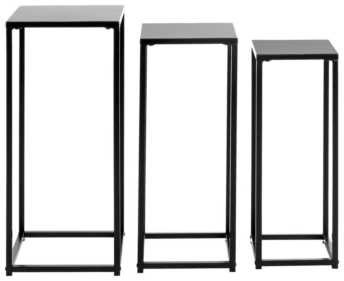 Suport de flori tip coloană BLACKBURN 25559 - negru, Modern, metal (30/71/30cm) - Modern Living