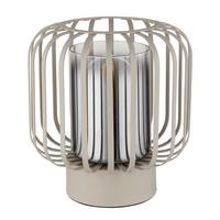 Veioză Alfred - străveziu/nisipiu, Design, sticlă/metal (18/19cm) - Globo