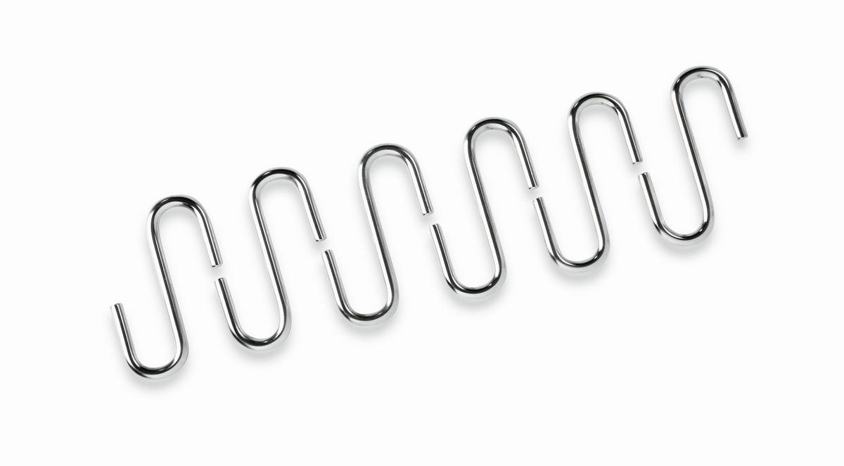 Kampó Szett 6db-os Fém Hängar - krómszínű, Modern, fém (5/5/7cm) - Homezone