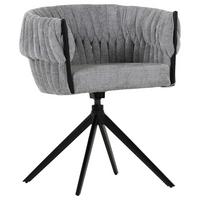 KRZESŁO Z PODŁOKIETNIKAMI TWISTY - jasnoszary/czarny, Design, metal/tkanina (65/76/60cm) - Carryhome