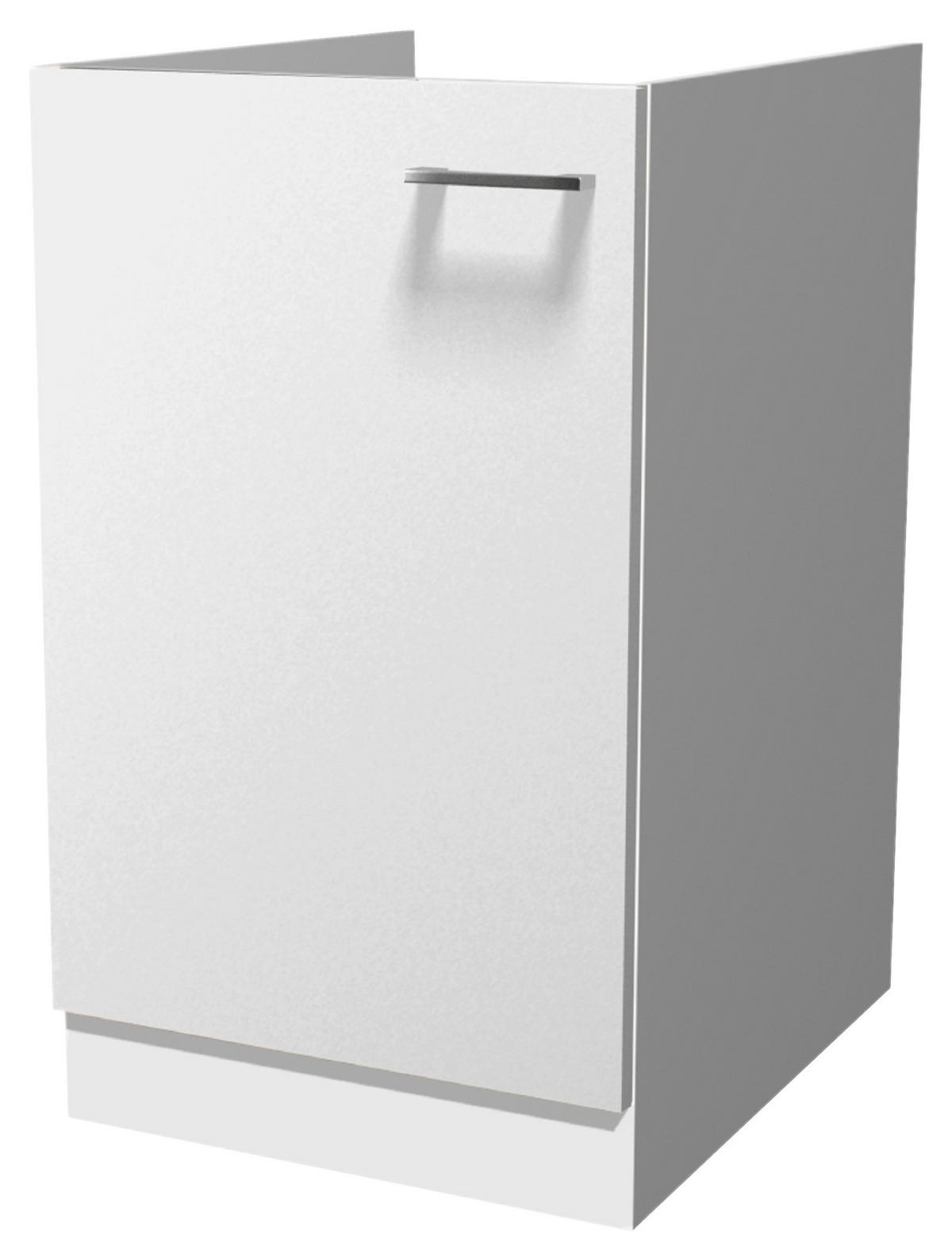 Spodnja Omarica Za Korito Lucca, Bela - bela/barve aluminija, Konvencionalno, umetna masa/leseni material (50/82/57cm) - FlexWell