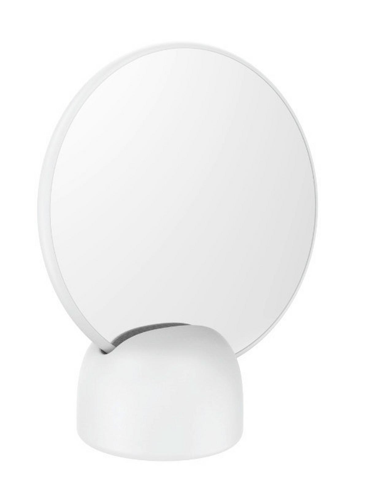 Kosmetikspiegel Naime in Weiß - Weiß, MODERN, Glas/Kunststoff (17/19,8/8,5cm) - Premium Living
