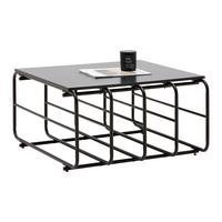 Couchtisch Pipe Schwarz - Schwarz, MODERN, Holzwerkstoff/Metall (70/38/70cm) - Mömax