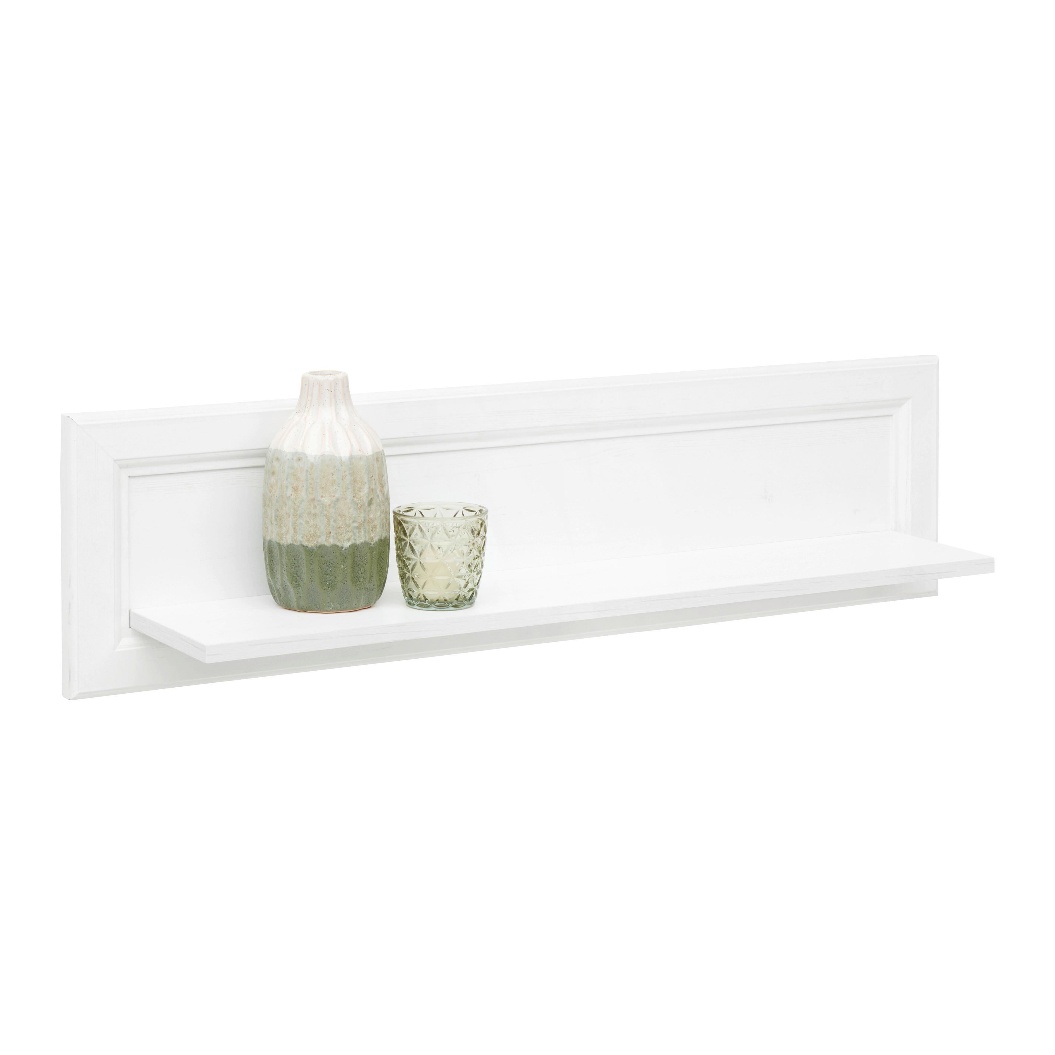 Wandboard Marilou in Weiß - Weiß, ROMANTIK / LANDHAUS, Holzwerkstoff (100/26/19cm) - Zandiara