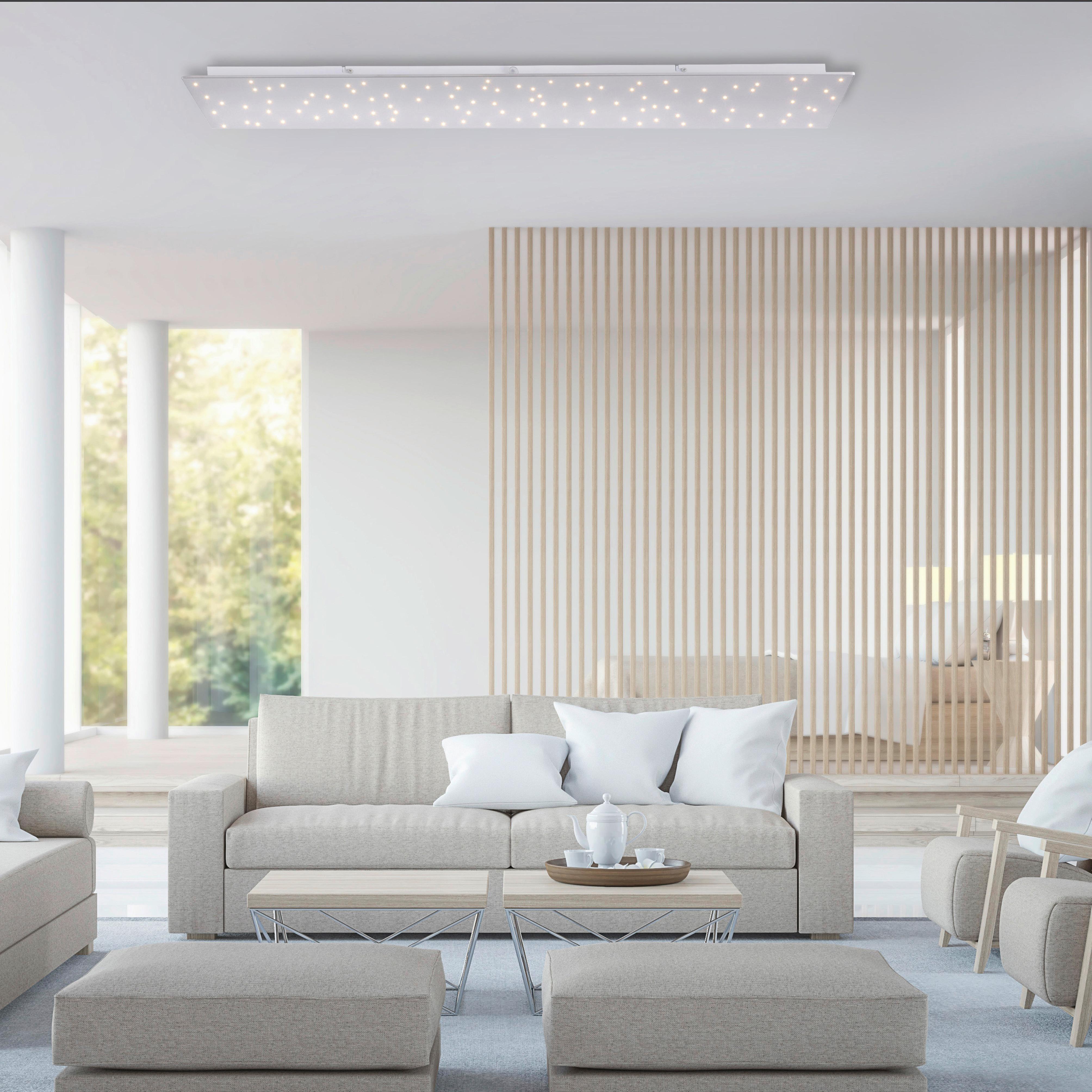 Deckenleuchte Sparkle max. 19 Watt - Silberfarben, Design, Metall (100/25/4cm)