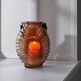 Windlicht Elea Ø/h ca. 18,8/23,8 cm - Rot, MODERN, Glas (18,8/23,8cm) - Mömax modern living