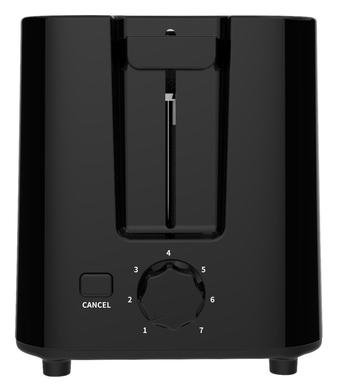 Toaster Role max. 700 Watt - Edelstahlfarben/Schwarz, MODERN, Kunststoff/Metall (23,2/14,2/15,8cm) - Insido