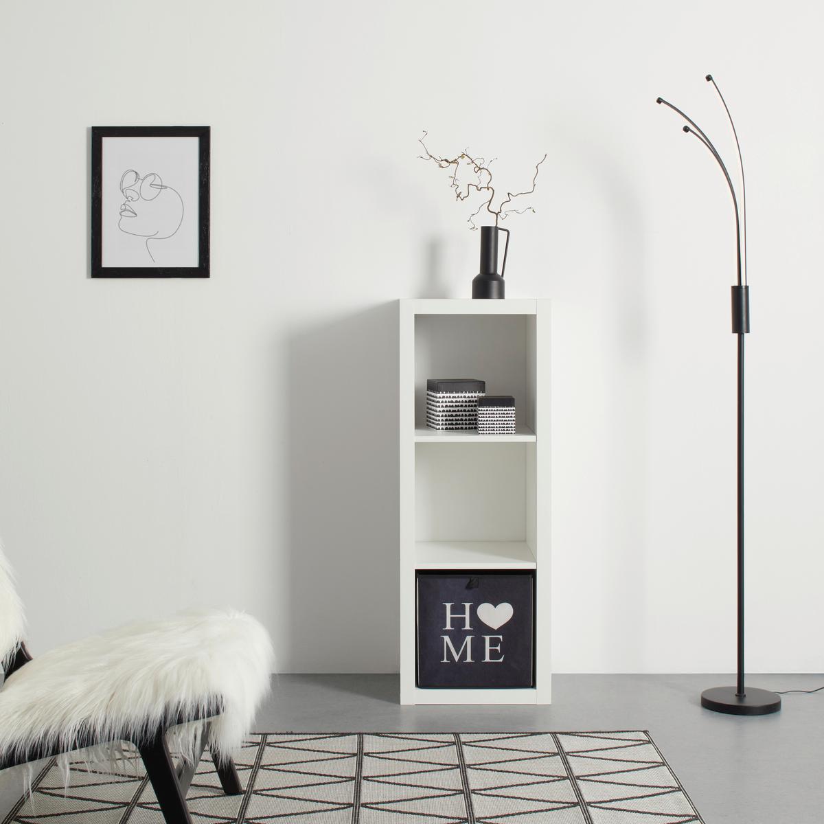 Térelválasztó 1x3 Fehér Style - fehér, Konventionell, faalapú anyag (42/112/38cm) - Mömax