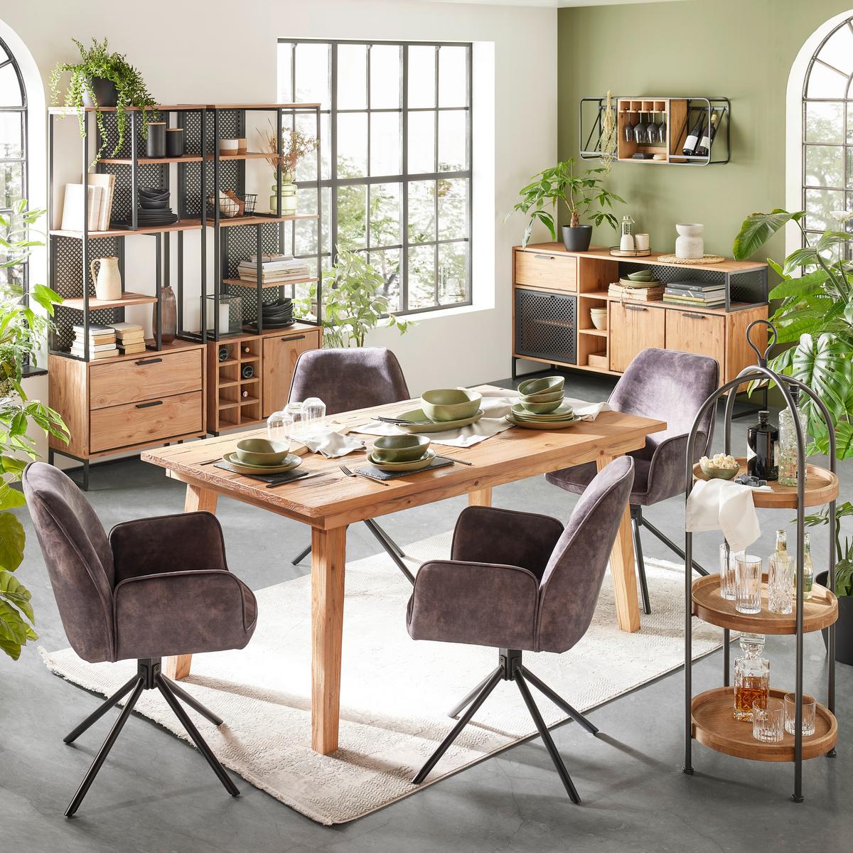 Esstisch in Naturfarben - Naturfarben, Design, Holz (160/90/75cm) - Zandiara