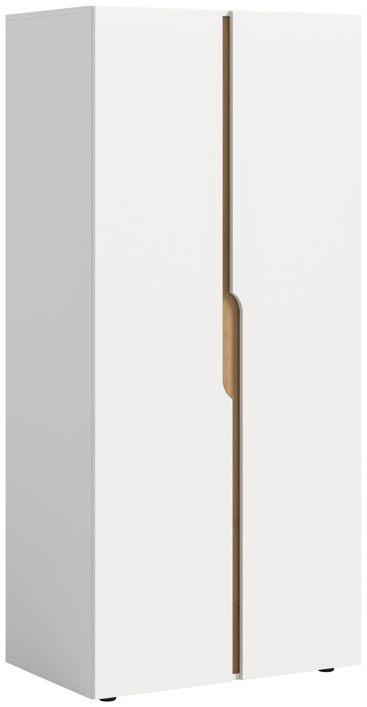 Drehtürenschrank ANGA Weiß - Weiß, MODERN, Holzwerkstoff (80/180/51cm) - MID.YOU