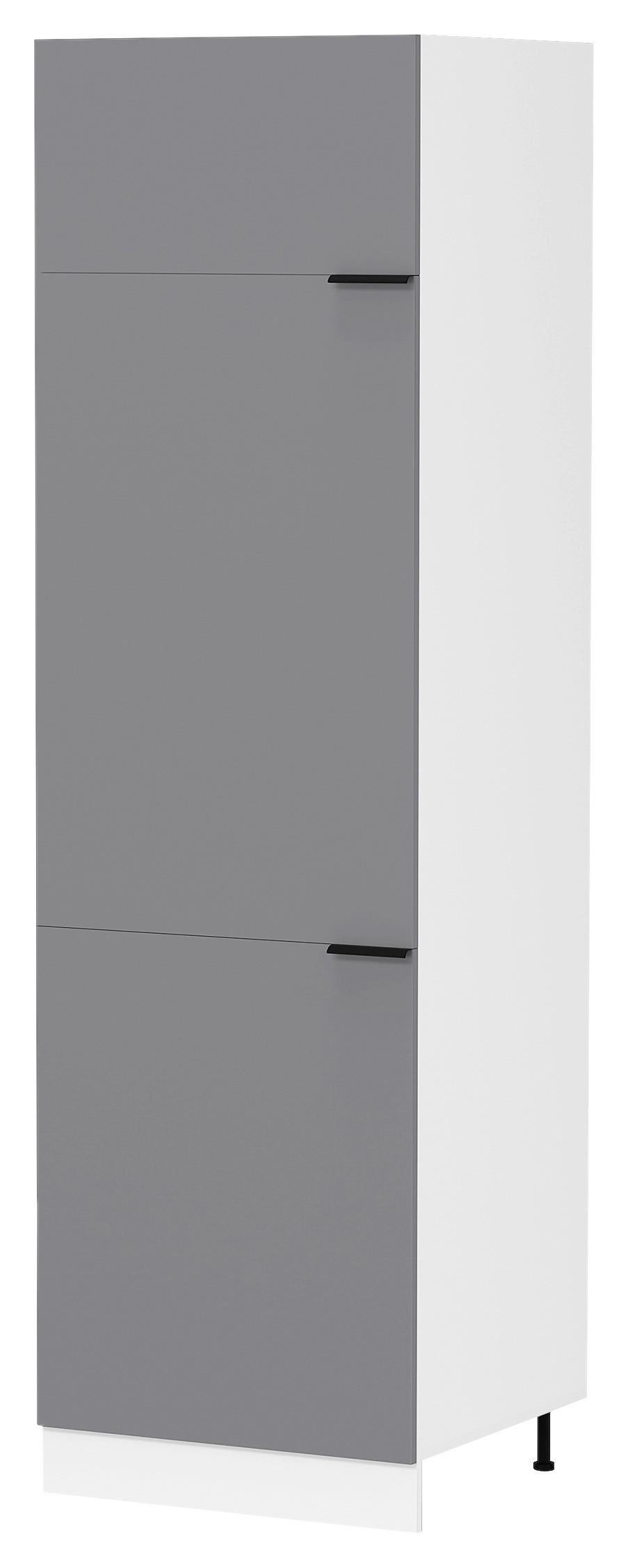 Geschirrschrank Fasola - Weiss/Anthrazit, Trend, Holzwerkstoff/Kunststoff (60/207/57cm) - MID.YOU