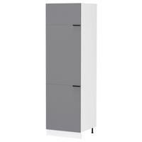 Geschirrschrank Fasola - Weiss/Anthrazit, Trend, Holzwerkstoff/Kunststoff (60/207/57cm) - MID.YOU