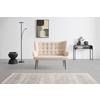 2-SITS SOFFA DALLAS - svart/cremefärgad, Modern, metall/trä (128/99/79cm) - Mömax