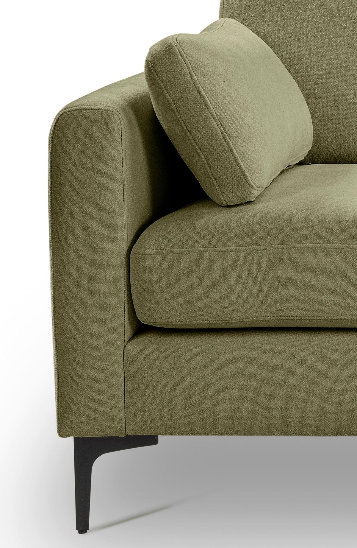 Viersitzer-Sofa Venti Grün - Schwarz/Grün, Basics, Holz/Textil (286/92/97cm) - MID.YOU