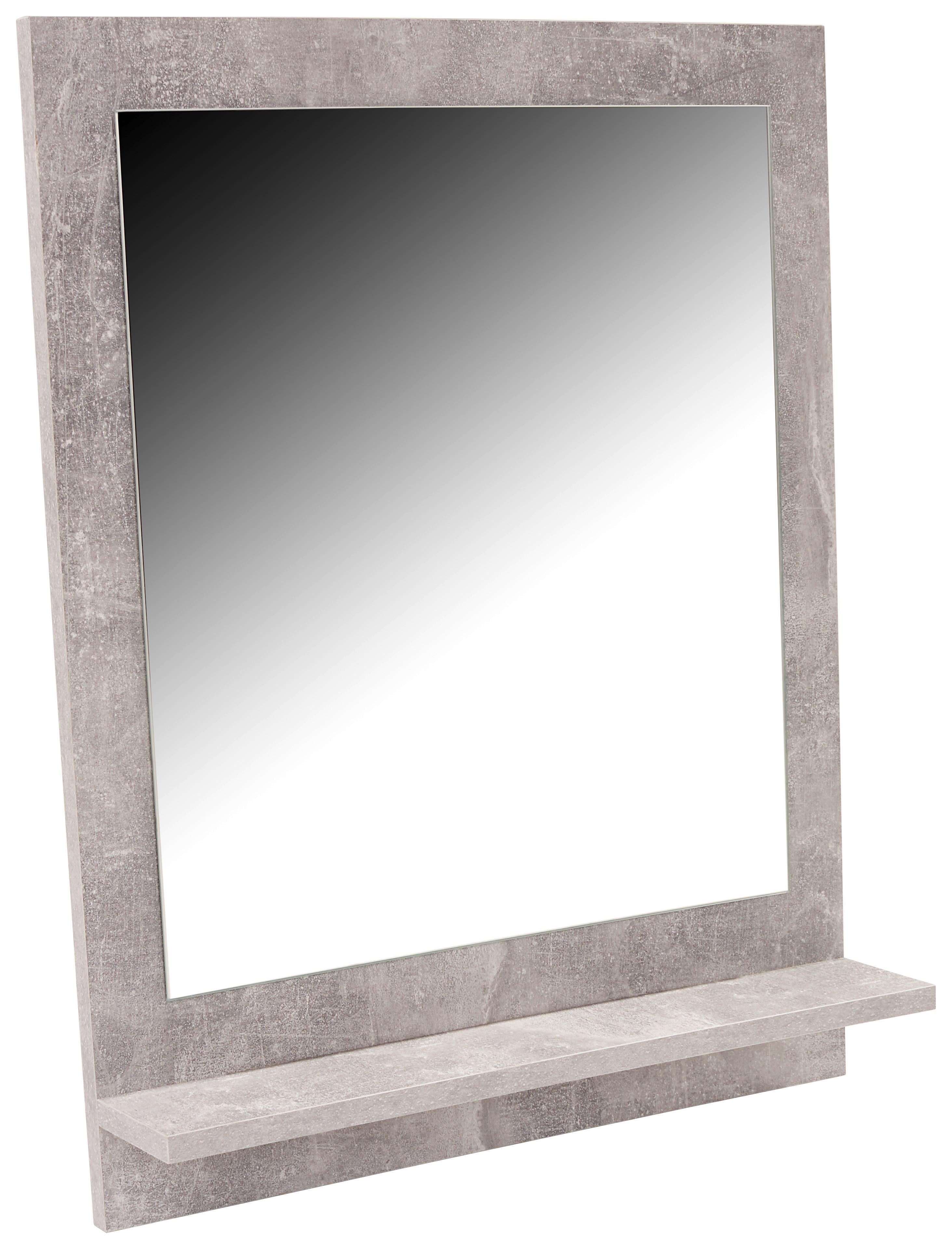 Ogledalo Attack - svetlo siva, Moderno, leseni material (60,4/68/10cm) - Modern Living
