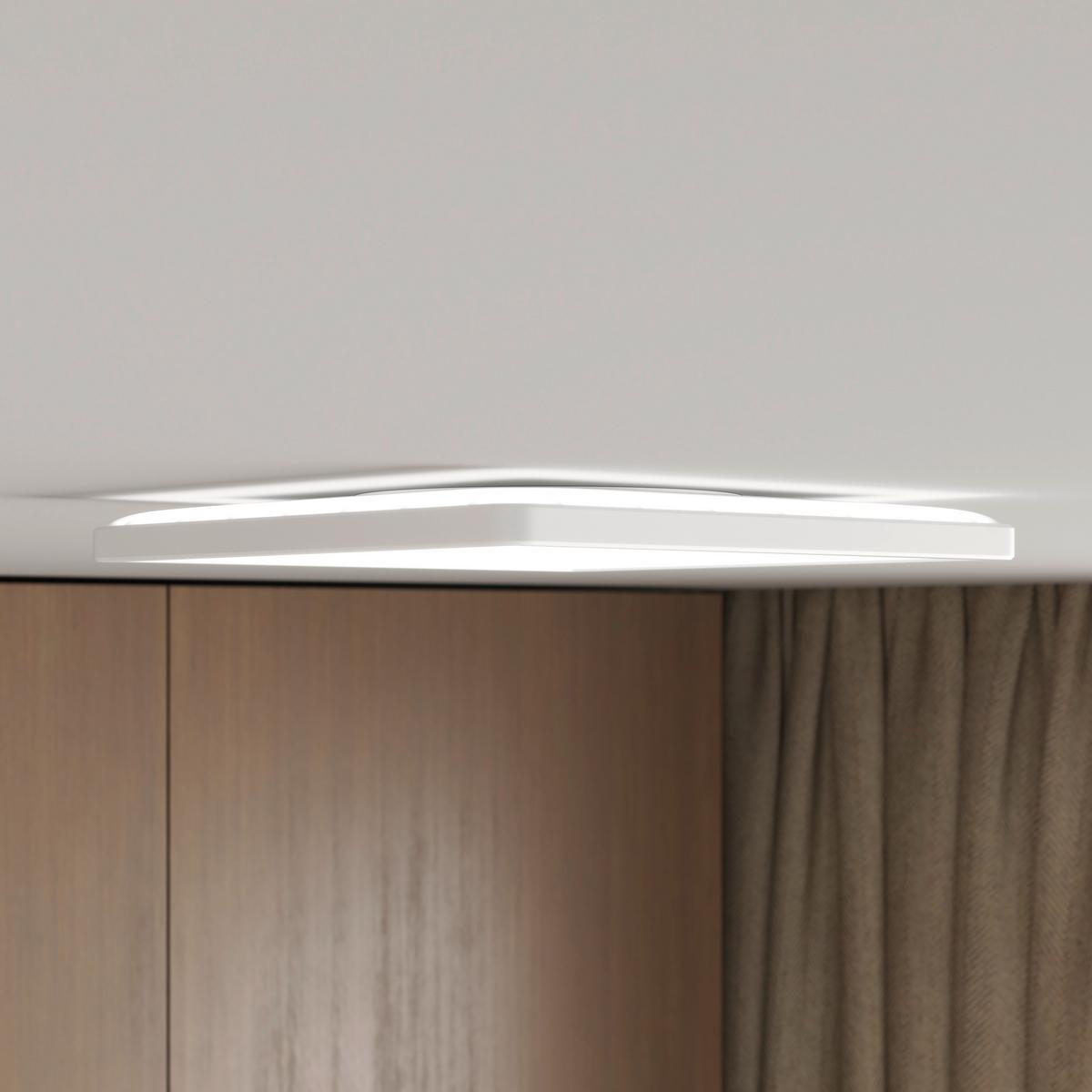 LAMPA SUFITOWA LED GIGA 8 *SBN* - biały, Basics, tworzywo sztuczne (29,3/29,3/2,8cm) - Novel