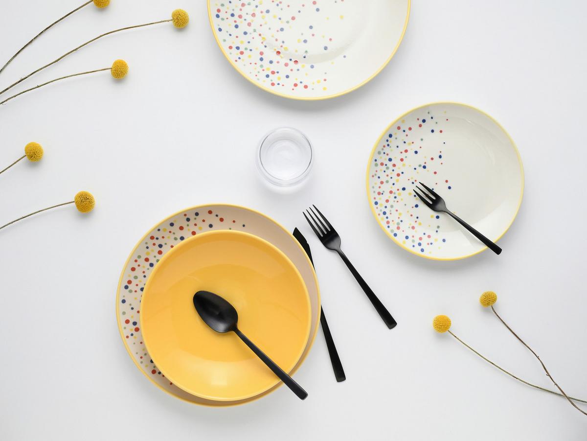 Jedilni Servis Joy Yellow, 12-Delni - rumena/krem barve, Basics, keramika (31,5/31/37null) - Creatable