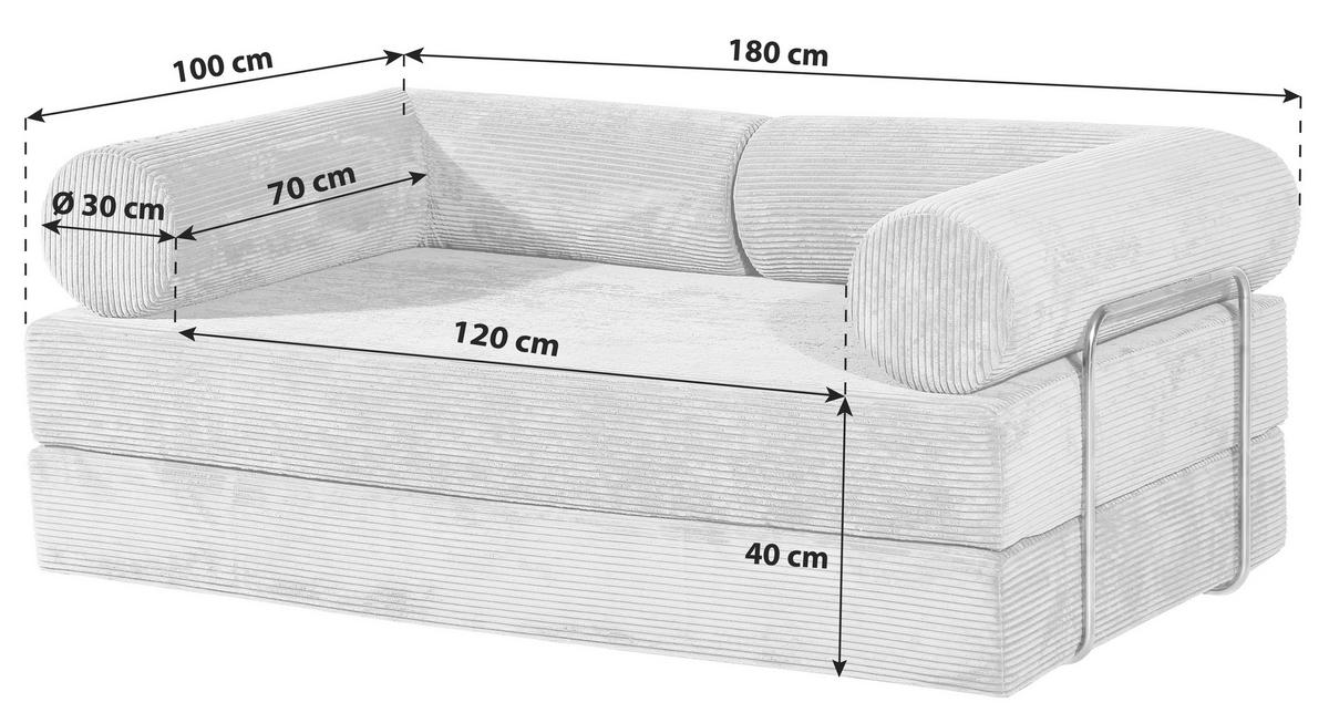 Zofa S Posteljno Funkcijo Eysium, Bež - bež, Design, tekstil (180/70/100cm) - P & B