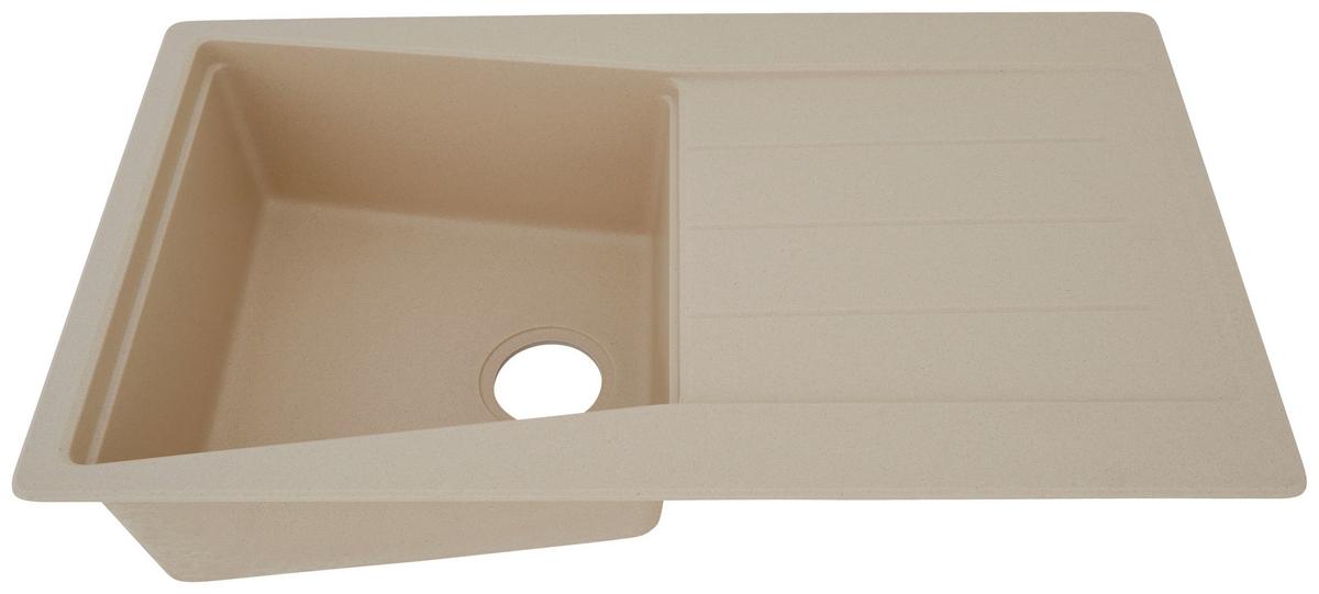 Granitspüle Seattle ca. 86x20x50 cm Beige - Beige, Trend, Stein (86/20/50cm) - Respekta
