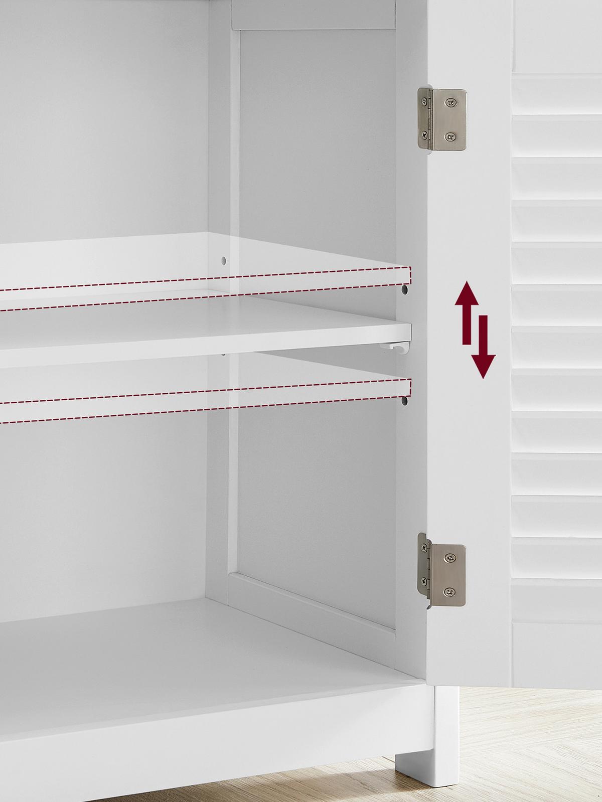 MIDISCHRANK BBC40WT - Silberfarben/Schwarz, Trend, Holzwerkstoff/Metall (60/80/30cm) - MID.YOU