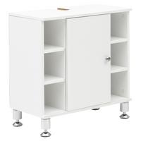 Omarica Za Pod Umivalnik Wl5.752 - bela/barve aluminija, Basics, leseni material (60/64/32cm) - MID.YOU