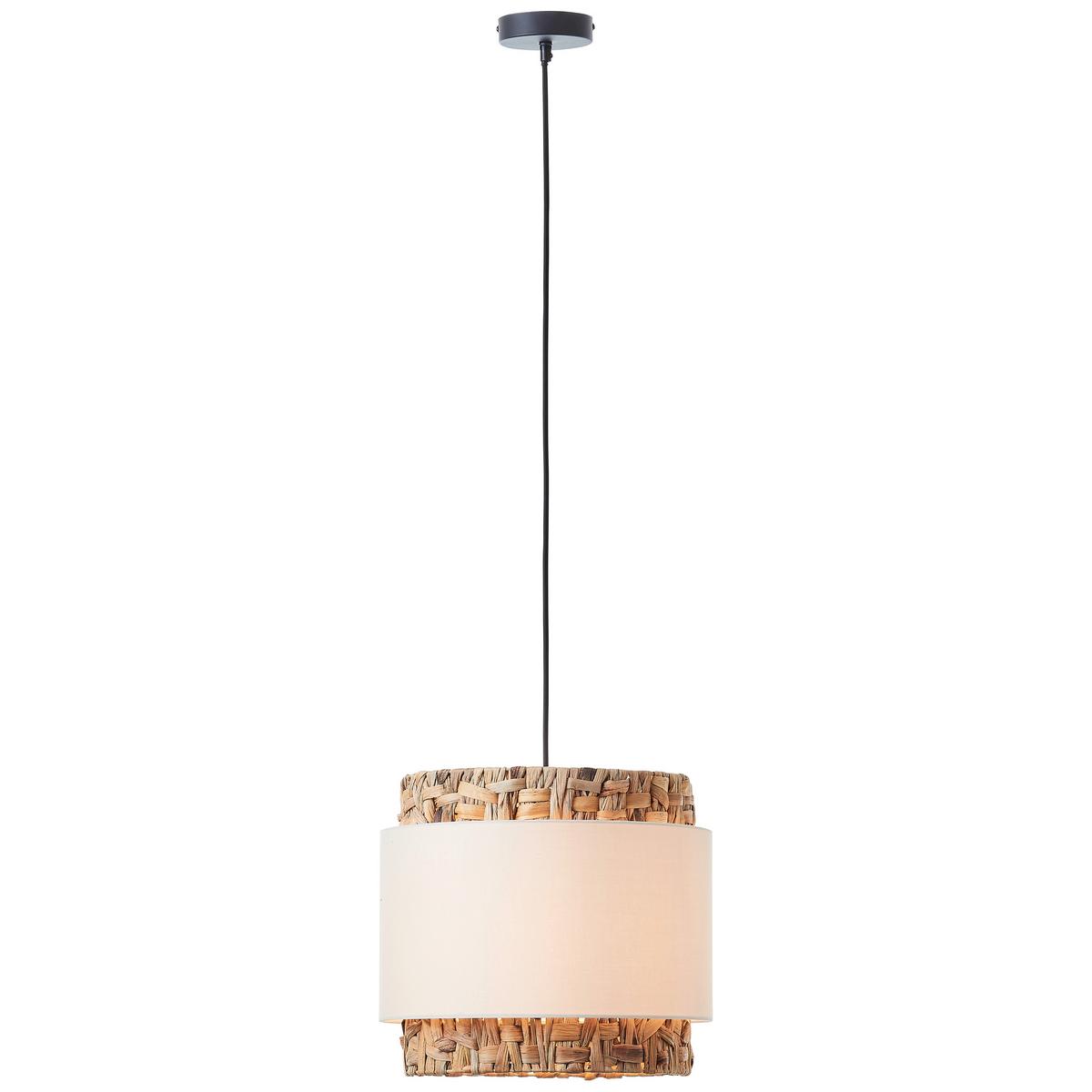 Hängeleuchte Waterlilly Naturfarben/Beige max. 60 Watt - Beige/Naturfarben, Natur, Naturmaterialien/Textil (35/140cm) - Brilliant