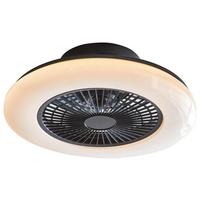 Stropni Ventilator 03628b - črna/opal, Basics, kovina/umetna masa (52,5/17,5cm) - Globo