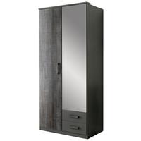 Drehtürenschrank in Graphitfarben - Graphitfarben, KONVENTIONELL, Holzwerkstoff/Kunststoff (90/199/58cm) - Mömax