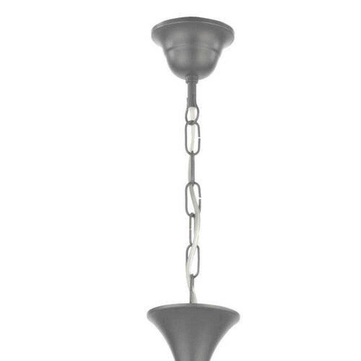 Kronleuchter Serena Grau max. 6 Watt - Grau, Design, Metall (75/115cm)