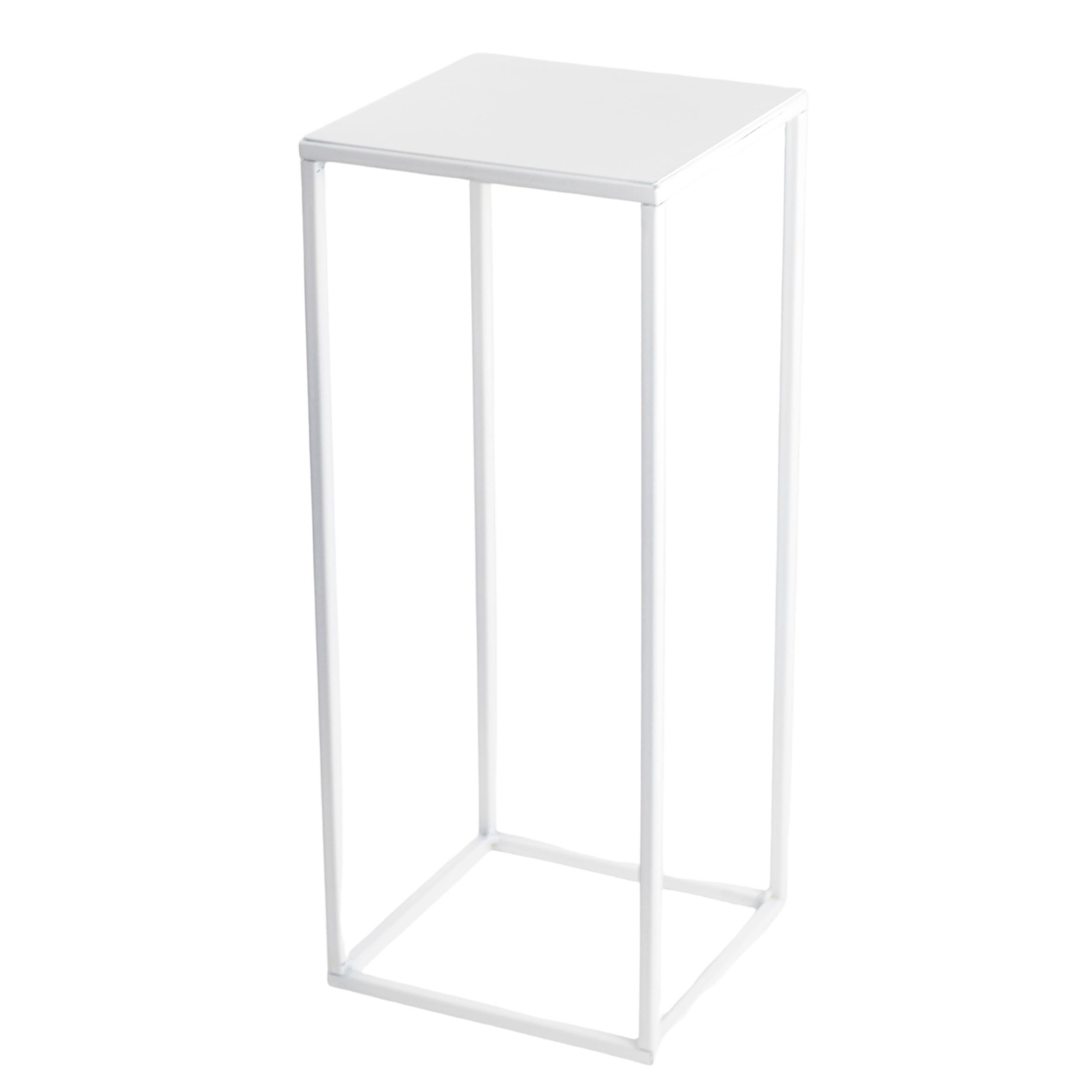Blumenständer Weiß - Weiß, Basics, Metall (19/47/19cm)