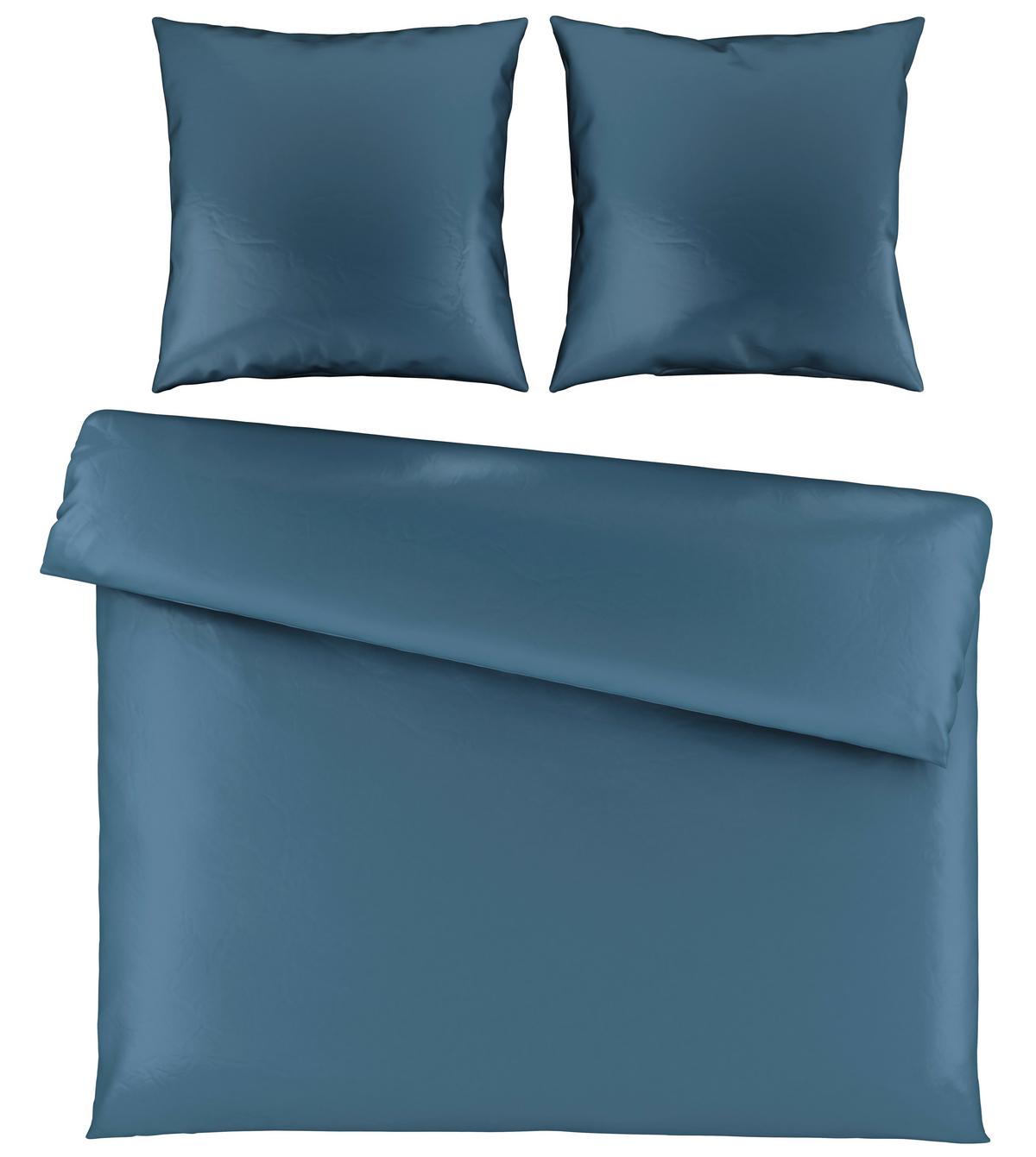 Bettwäsche Alex Uni XXL ca. 200x220cm - Blau, MODERN, Textil (200/220cm) - Premium Living