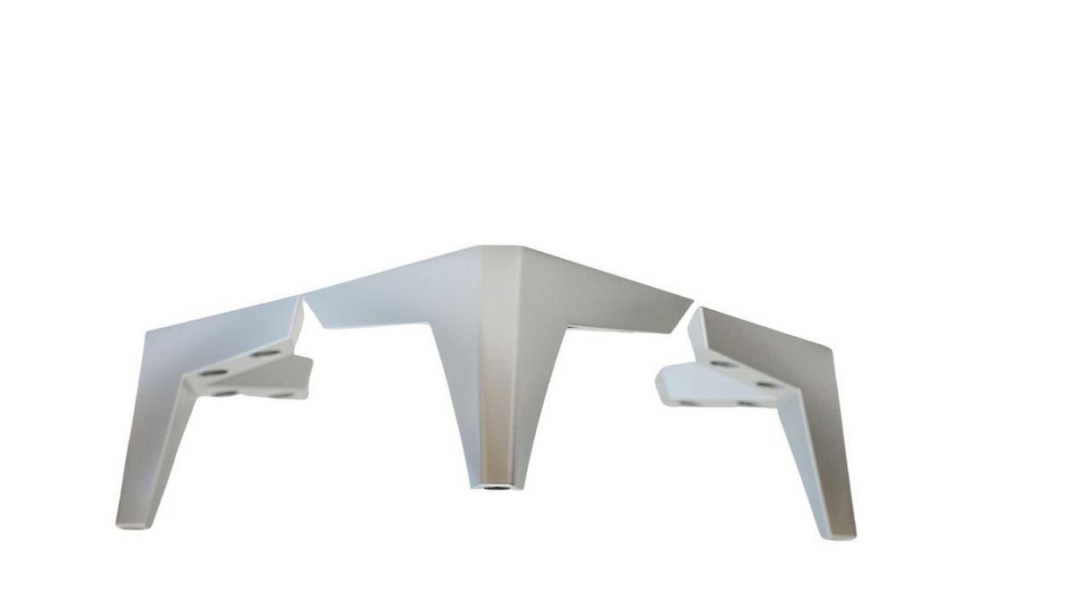Fußset Unit in Alufarben - Alufarben, Modern, Kunststoff (12cm) - Based
